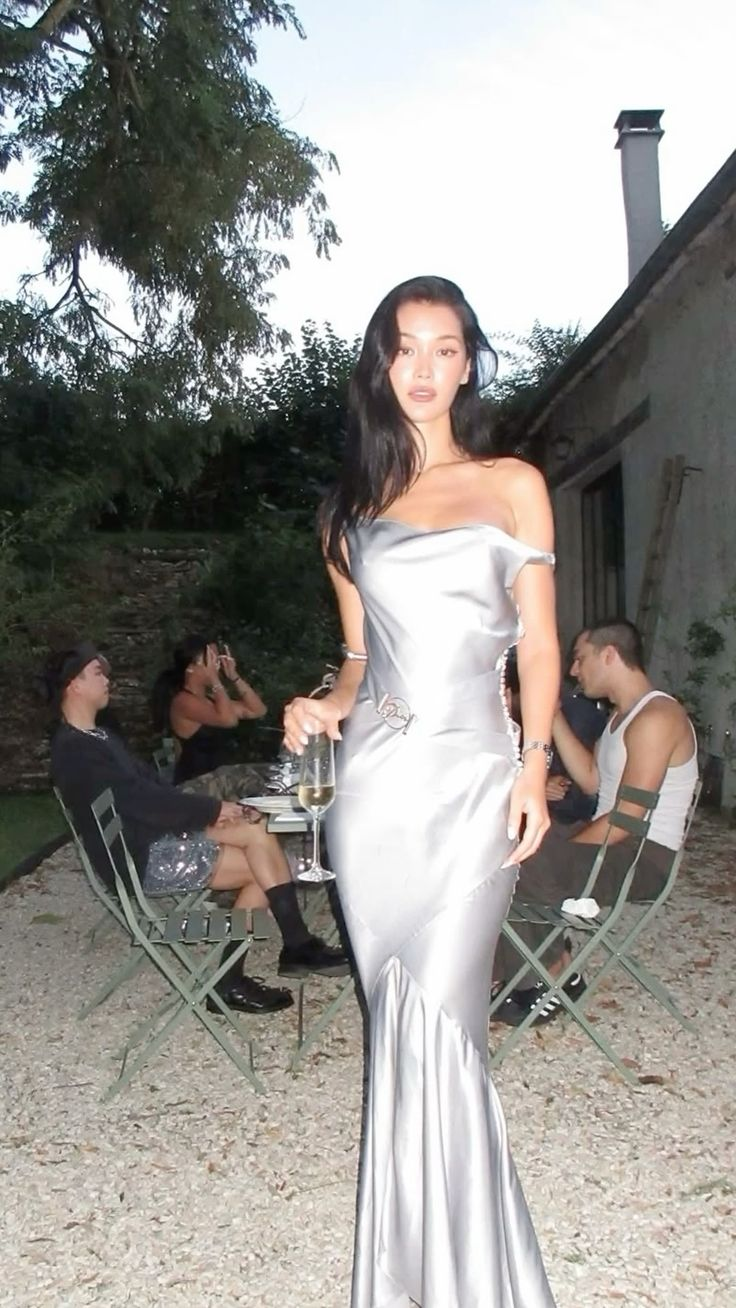 Sexy Off The Shoulder Silver Gray Satin Mermaid Prom Dress Evening Dress D1001