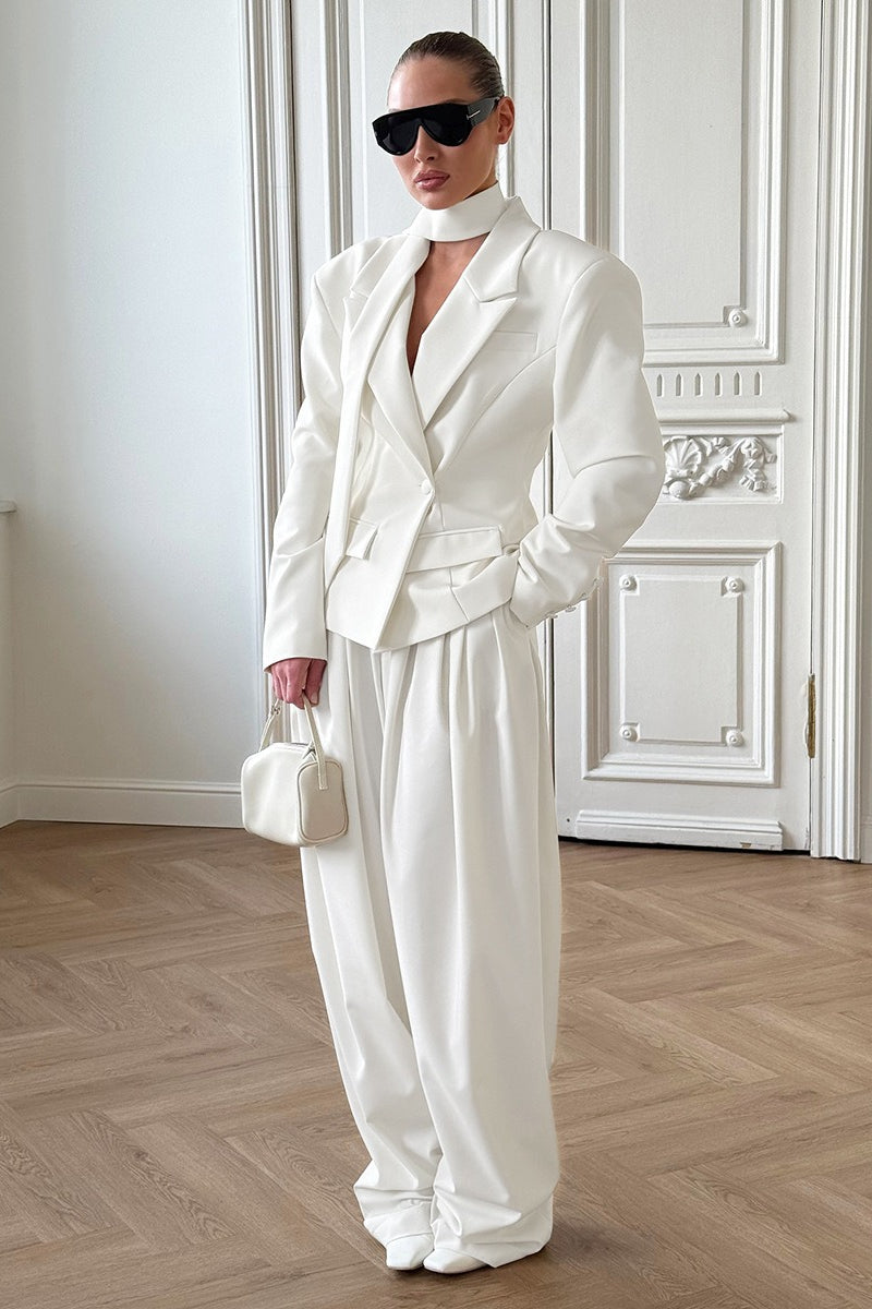 Cinched Waist Short Blazer