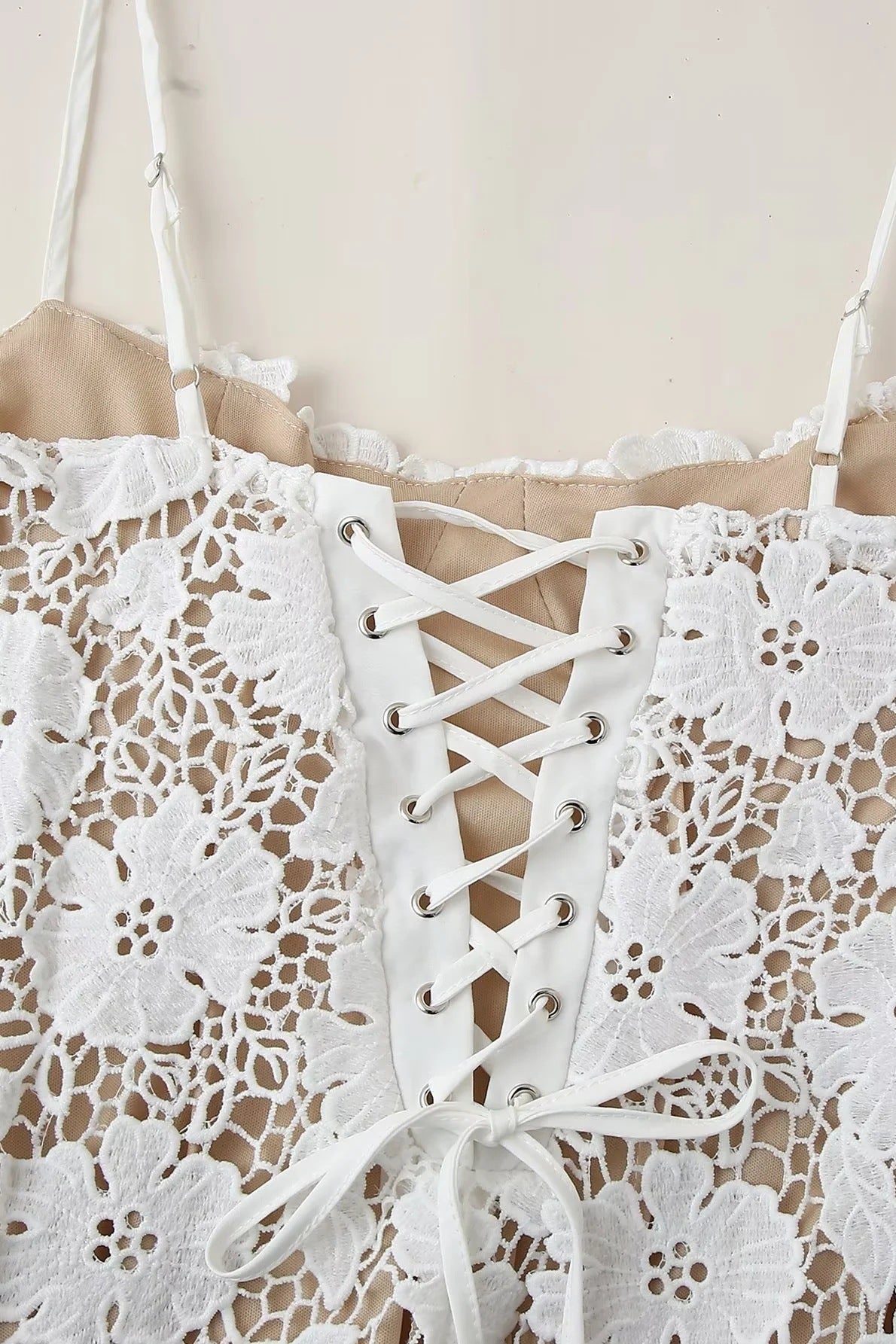 Lace Mesh Cami Maxi Dress