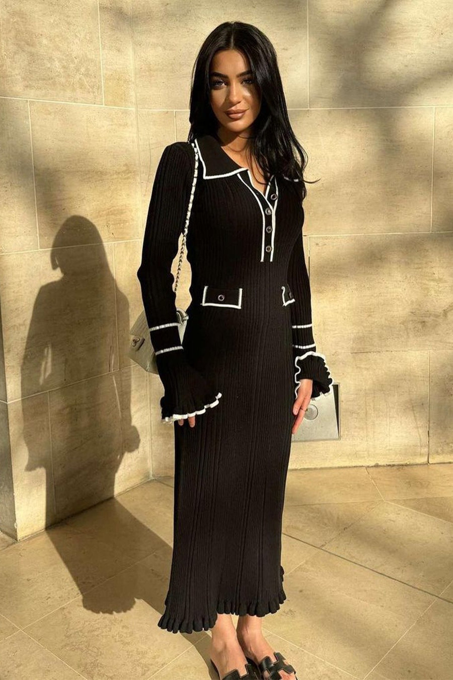 Knit Bodycon Elegant Maxi Dress - Fashionpara