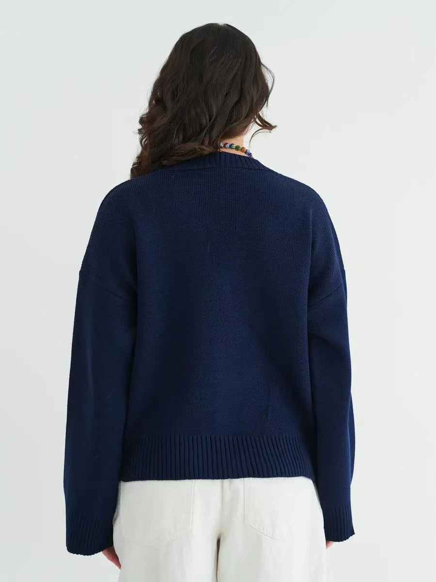 Stylish V-Neck Pocket Knit Cardigan for Effortless Chic