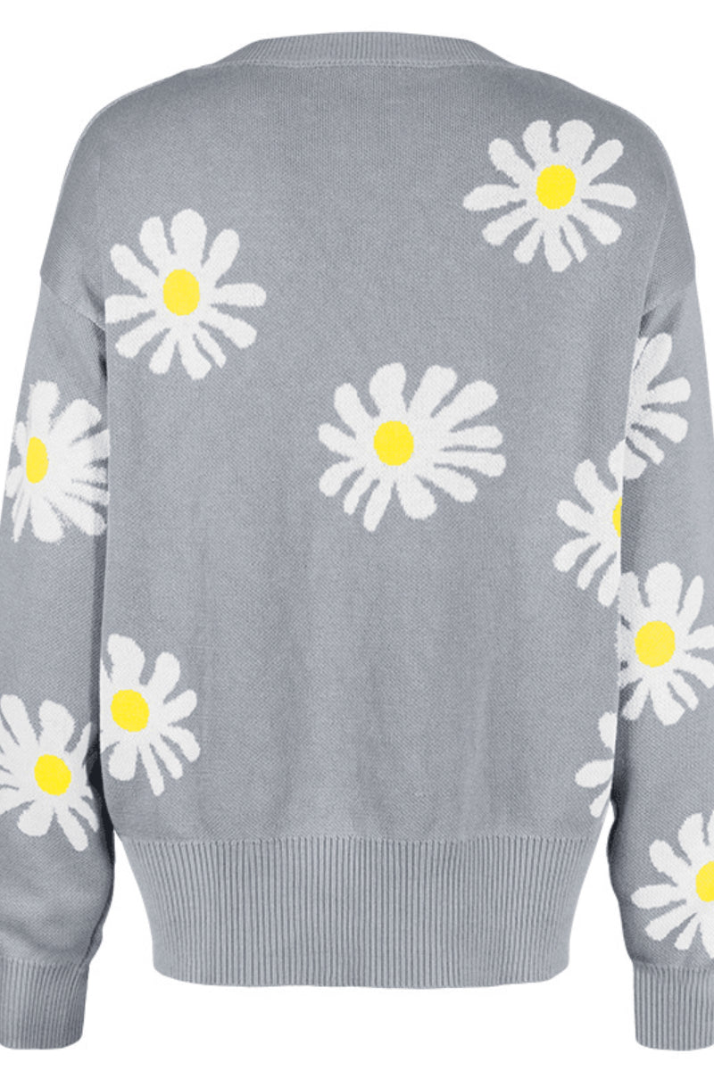 Lovely Daisy Embroidery Cardigan  Fashionpara