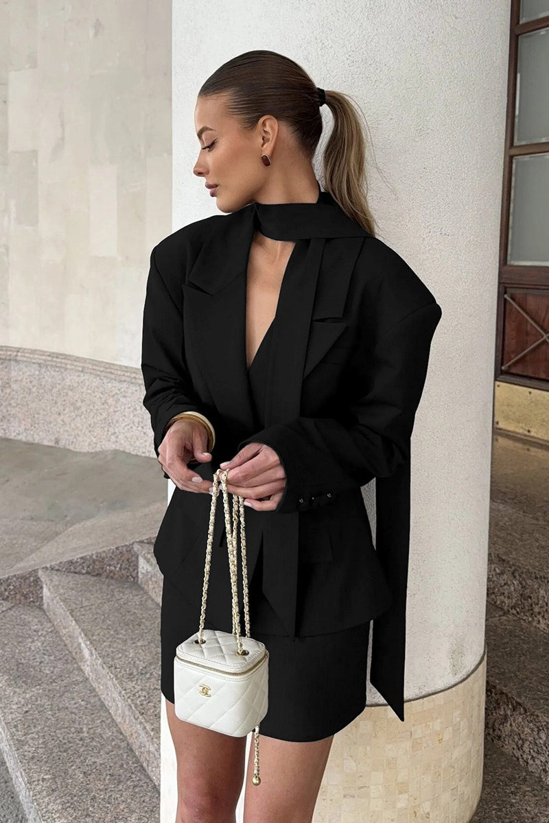 Cinched Waist Short Blazer