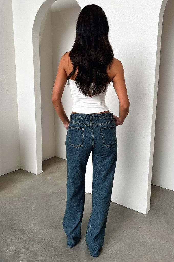Low Rise Vintage Straight Jeans