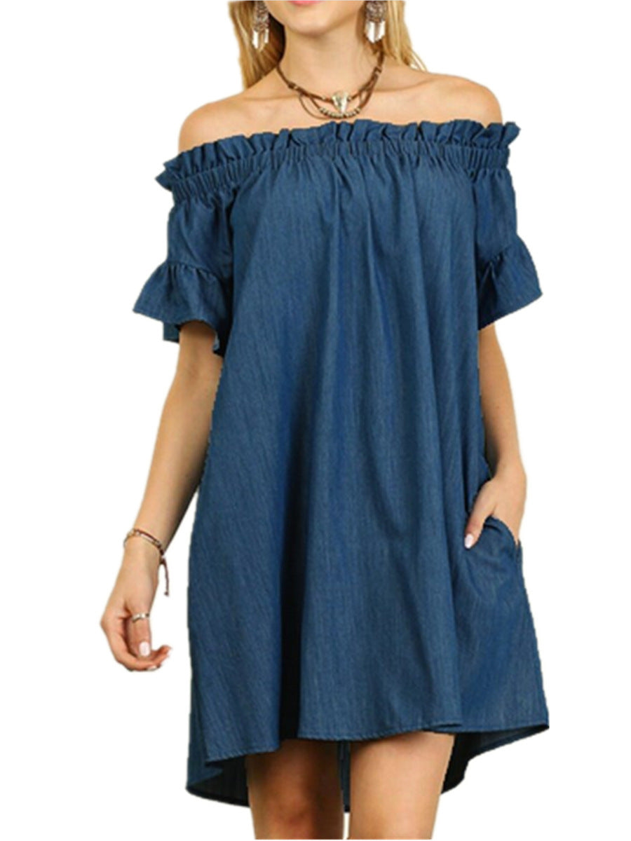 Booth Cotton Pocketed Puff Sleeve Dress - Fashionpara
