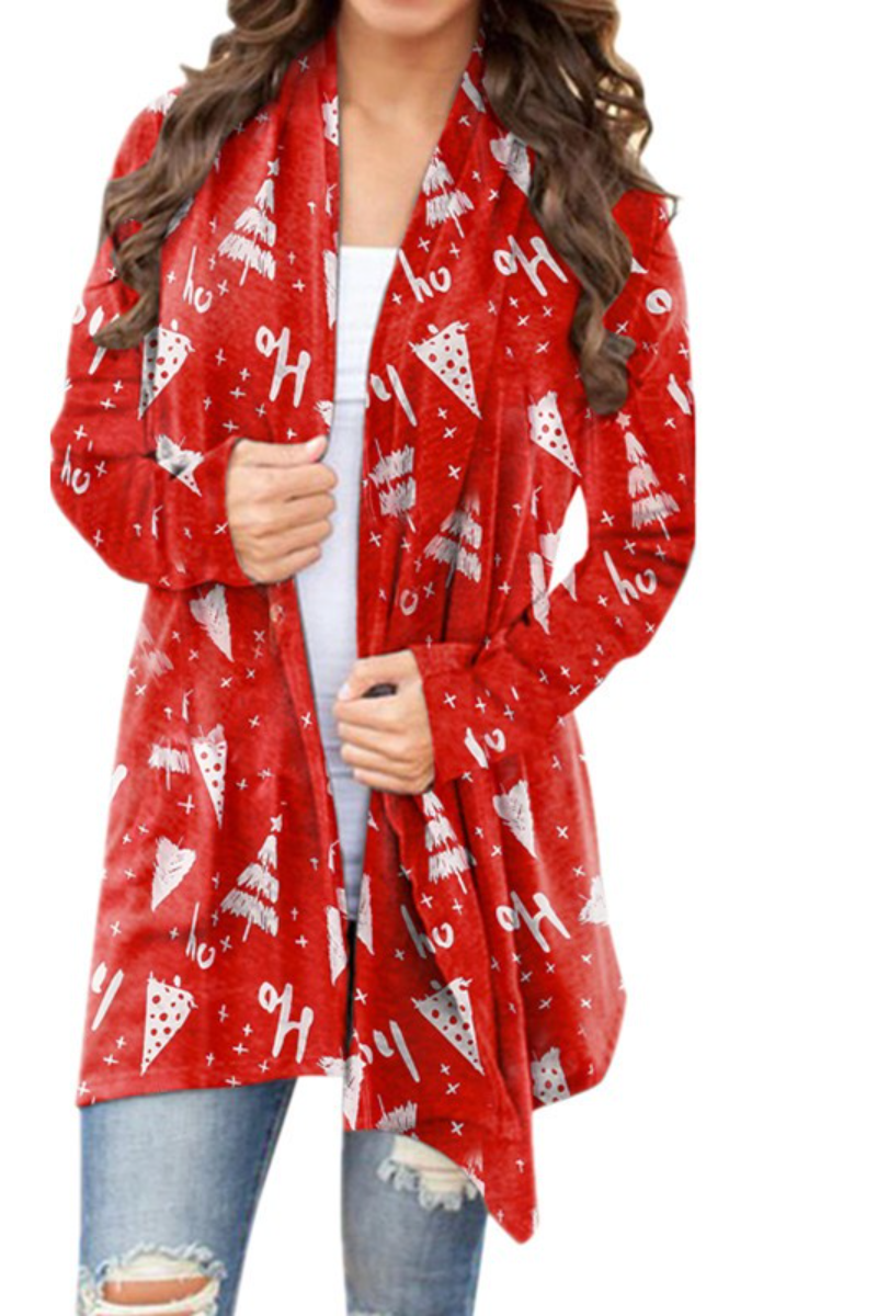 Casual Long-sleeved Christmas Cardigan  Fashionpara