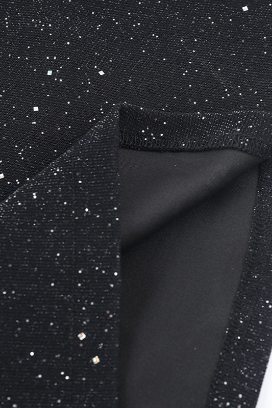 Sequin Off-Shoulder Fitted Party Dress