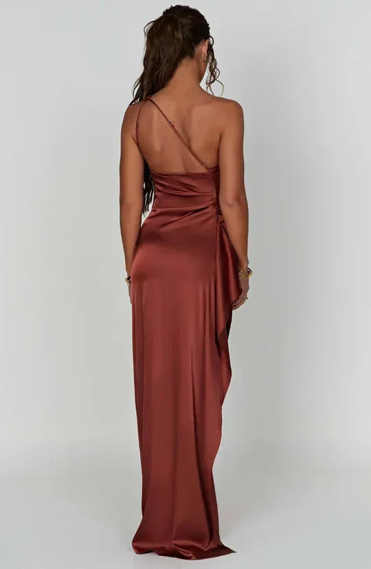 Rebeca Chic Satin Maxi Dress Evening Wear Edit - View 11