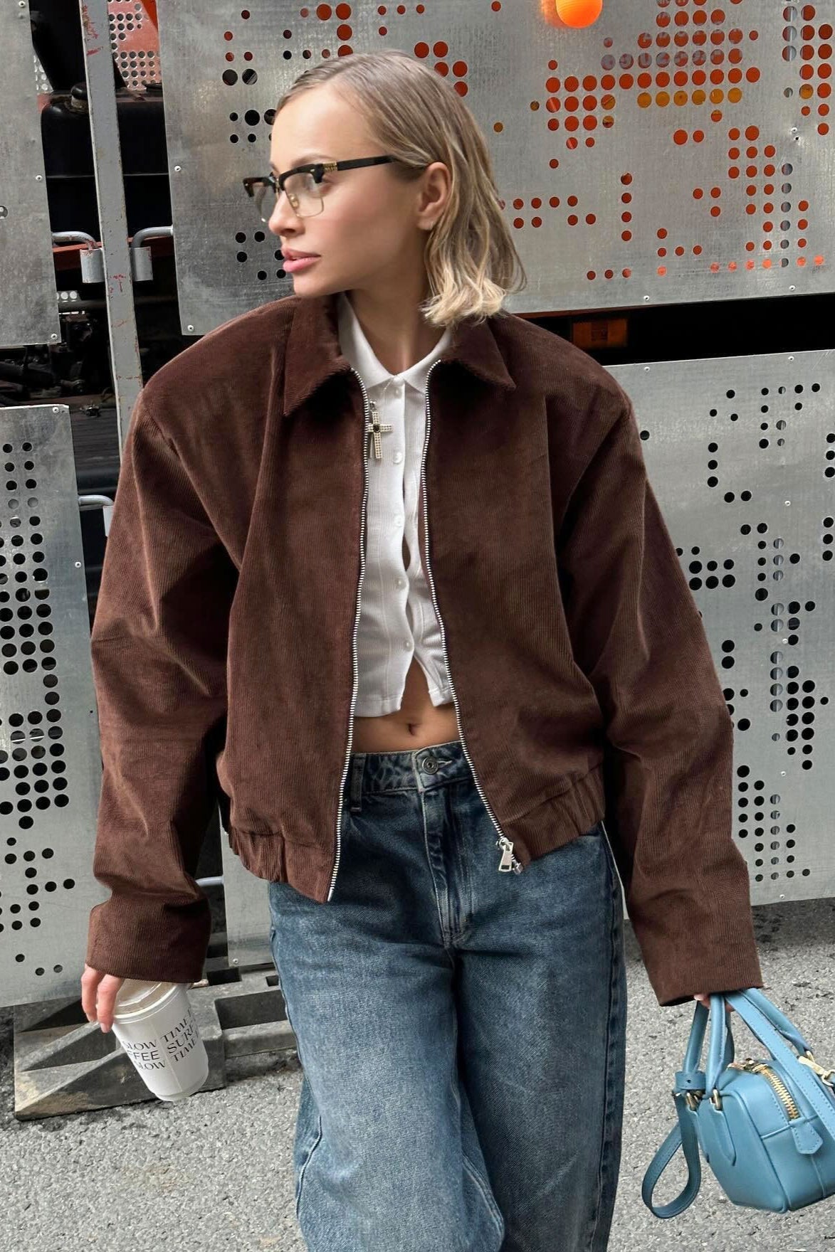Retro Corduroy Collared Jacket 2