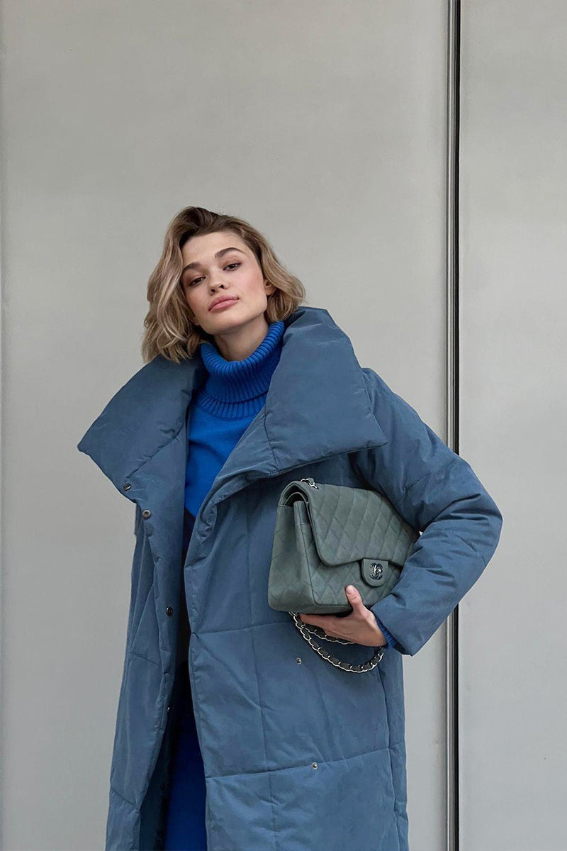 Long Stand Collar Puffer Jacket