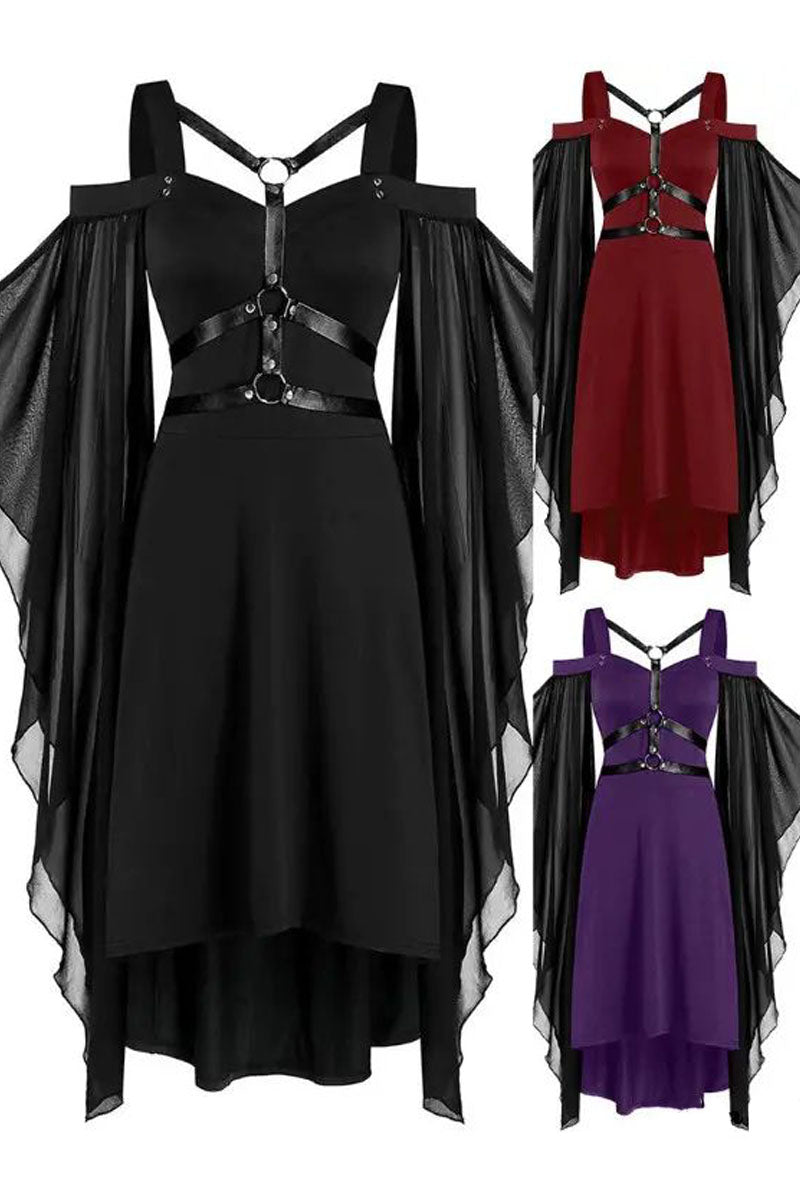 Halloween Gothic Punk Dress Women Cosplay Party Dresses - Fashionpara