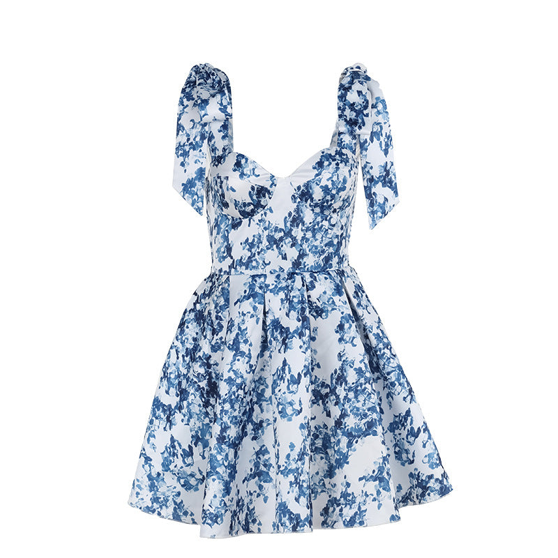Sicily Mini Dress-Blue