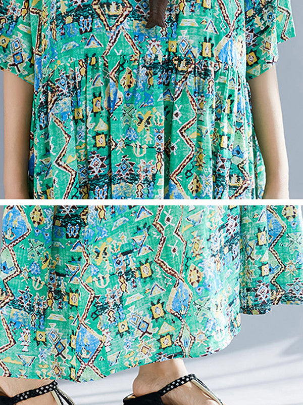 Green Light Smock Dress - Fashionpara