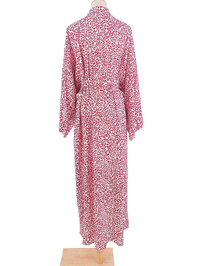 Printed Different Colors Rayon Long Length Gown Kimono Duster Robe 8
