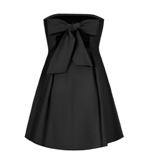 Strapless Box-Pleated Fit-and-Flare Mini Dress 8