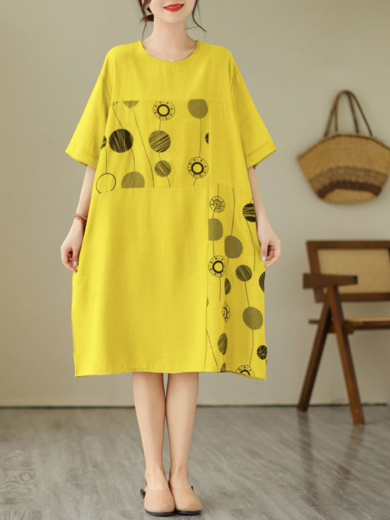 Take My Soul Round neck A-line Dress - Fashionpara