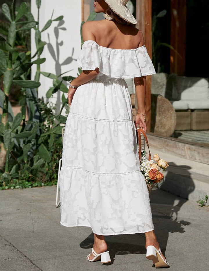 Boho Off Shoulder Maxi Dress - Fashionpara