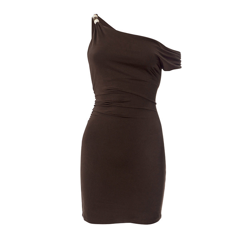 Gans Mini Dress - Brown