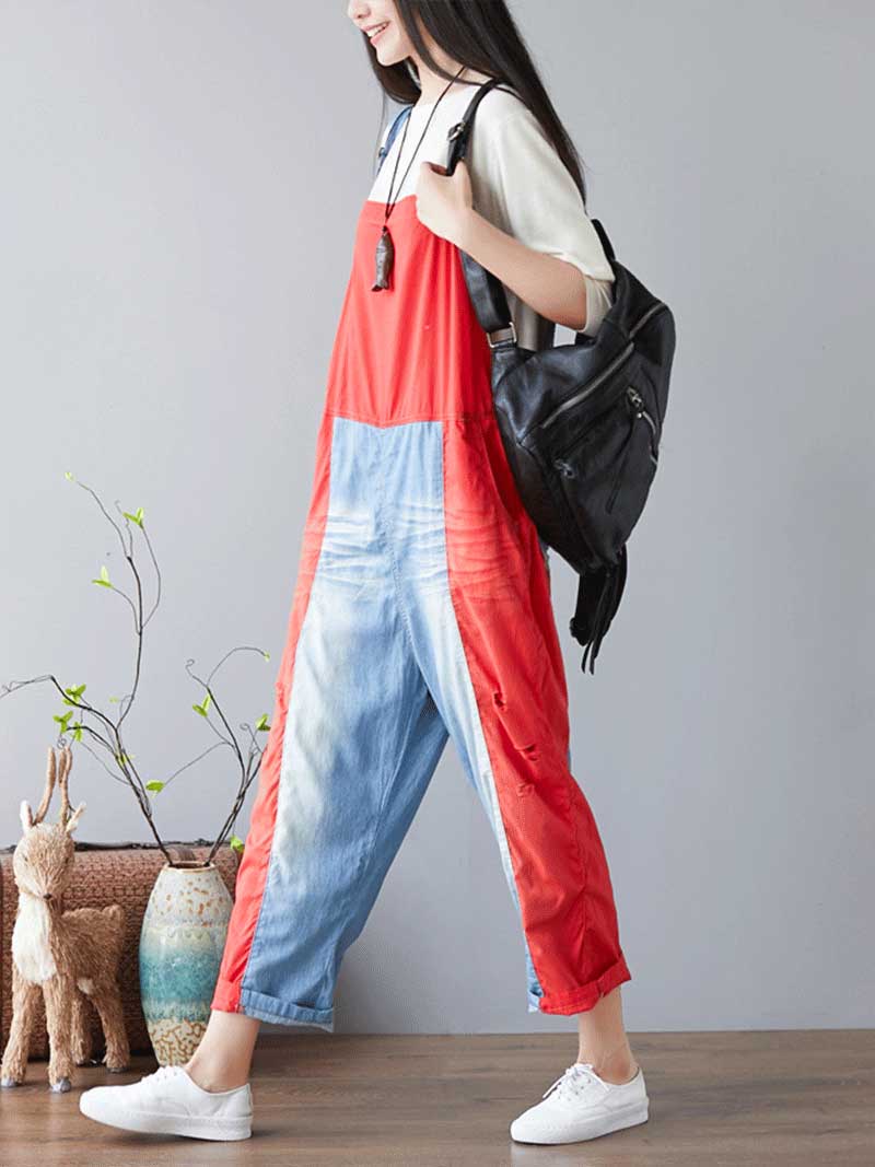 Call Me Crazy Denim Overall Dungarees - Fashionpara