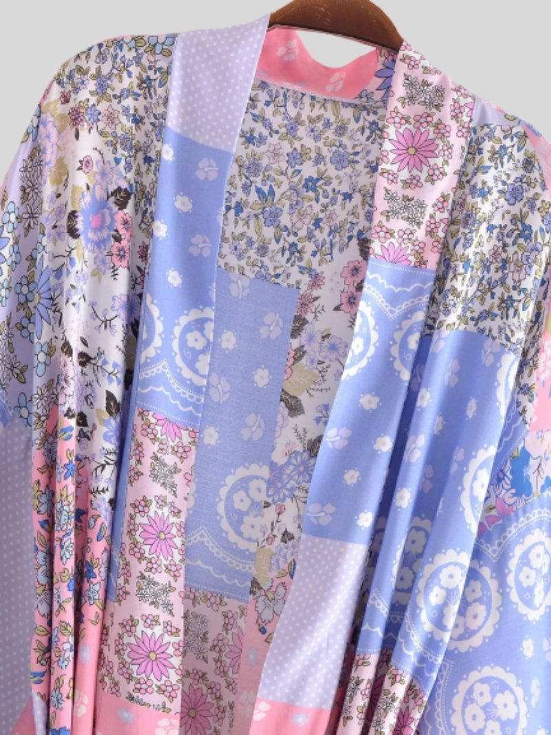 Daily Ritual Cotton Loose Short Sleeves Kimono Jacket - Fashionpara