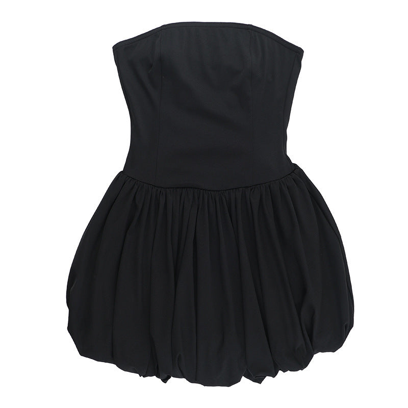 Strapless Fit-and-Flare Bubble-Hem Mini Dress 33