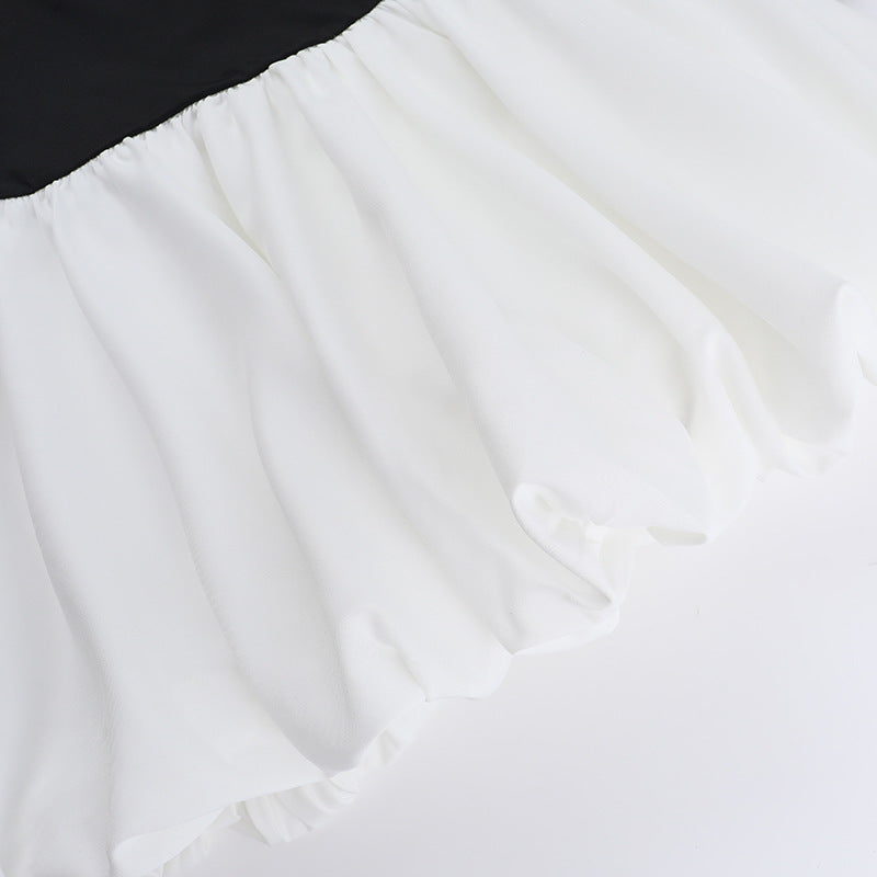 Off-Shoulder Long-Sleeve Bubble Hem Mini Dress 8