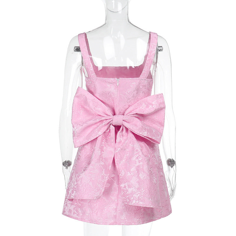 Jacquard Square-Neck Fit-and-Flare Mini Dress 8