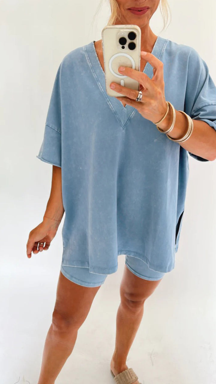 WOMEN'S SUMMER WASHED SET - Fashionpara