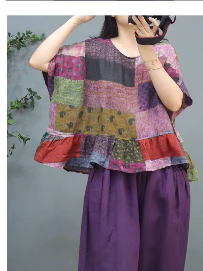 It's My Life Print Round Neck Tops - Fashionpara