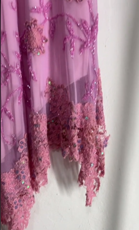 Beautiful A Line Spaghetti Straps Pink Long Prom Dresses Backless Tulle Evening Gowns