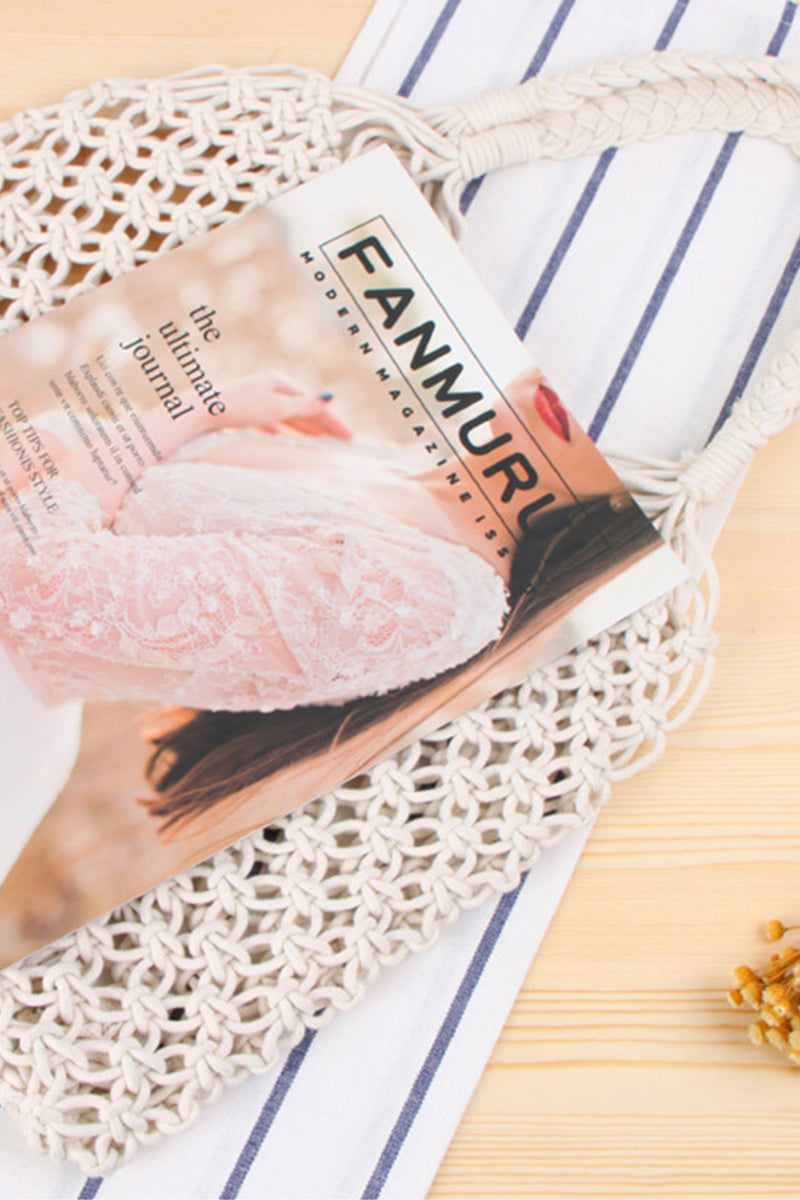 Beach Woven Straw Shopper Bag - Fashionpara