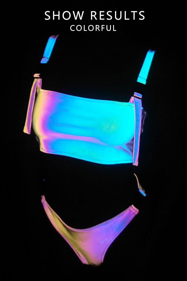 Trendy Dazzle Colorful Reflective Bikini - Fashionpara