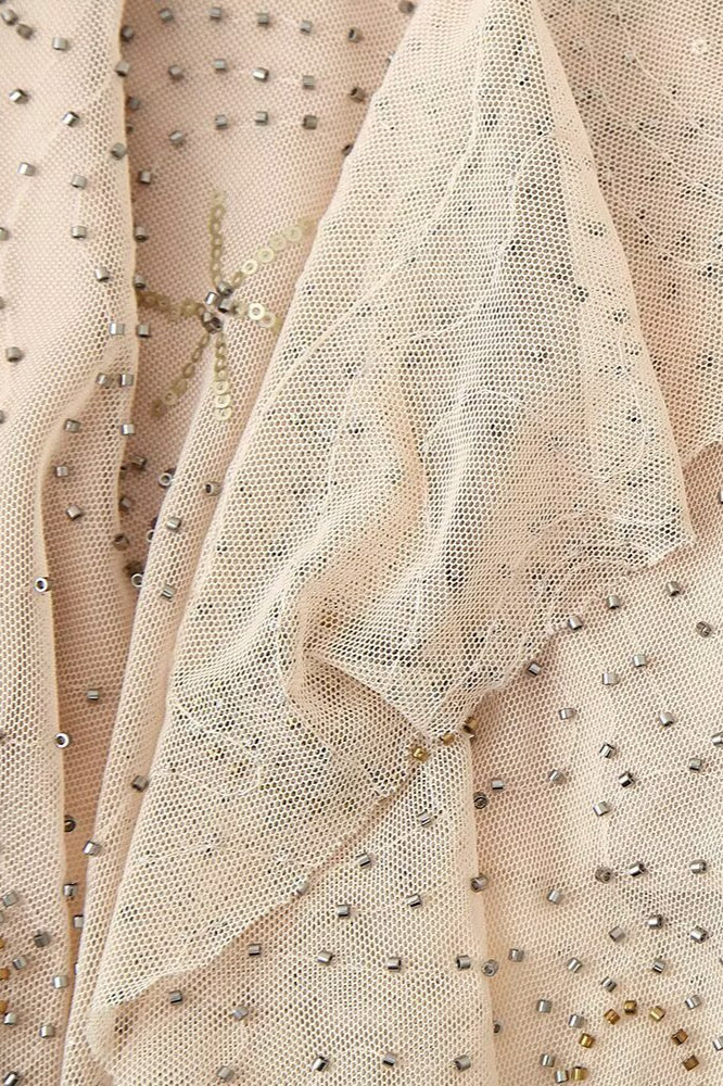 Embellished V-Neck Ruffle Slip Maxi Dress 5