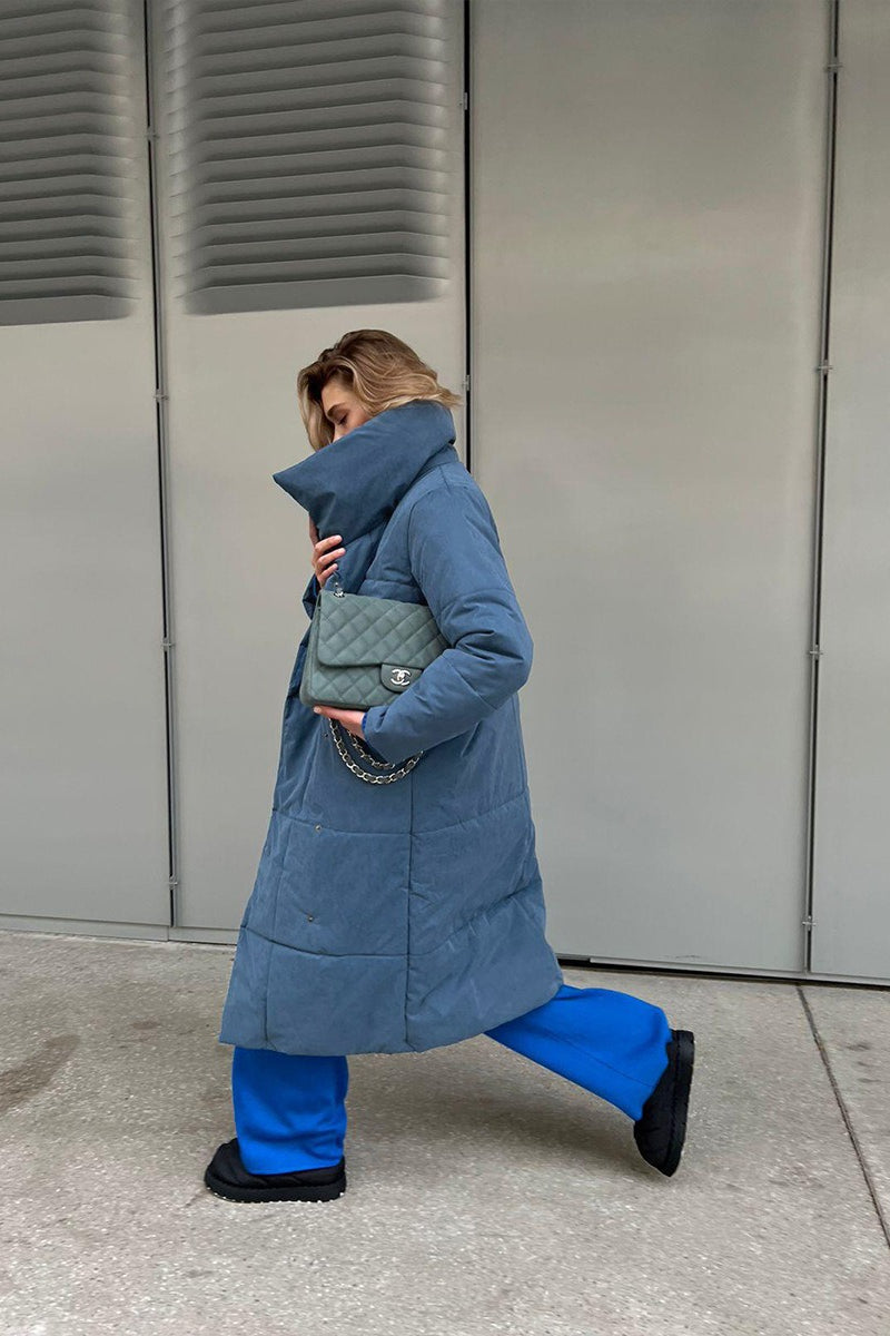 Long Stand Collar Puffer Jacket