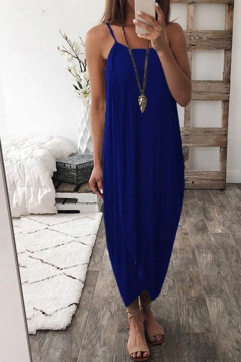 Asymmetrical Stylish Loose Sleeveless Maxi Dress (3 Colors) Fashionpara