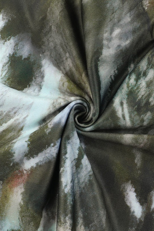 Lace Cutout Deep V-neck Split Cami Maxi Dress