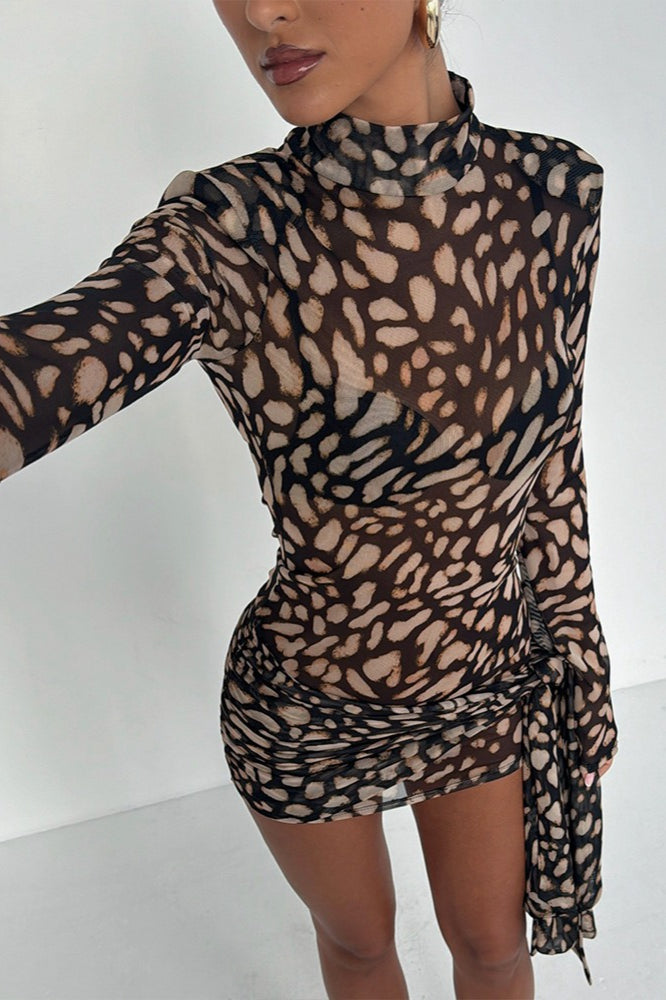 V-Neck Sleeveless Bodycon Mini Dress