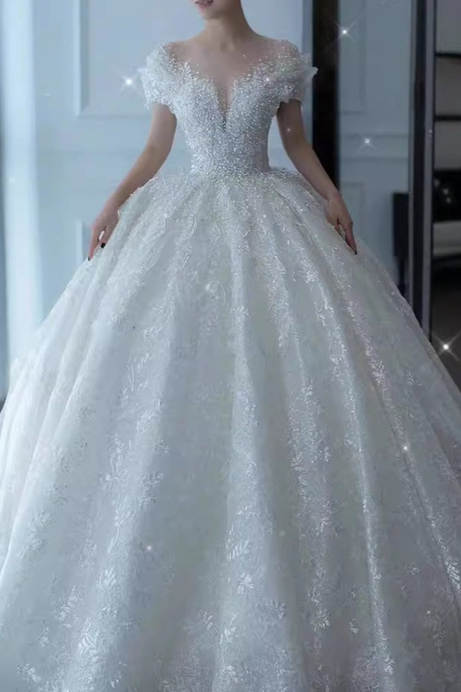 Beaded A Line Wedding Dress