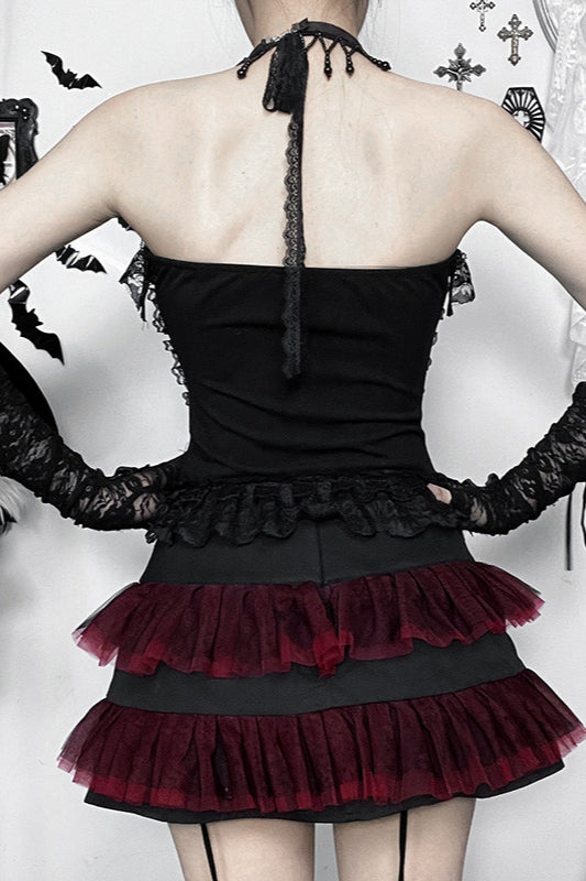 Chain Strap Strapless Bustier Corset - Fashionpara