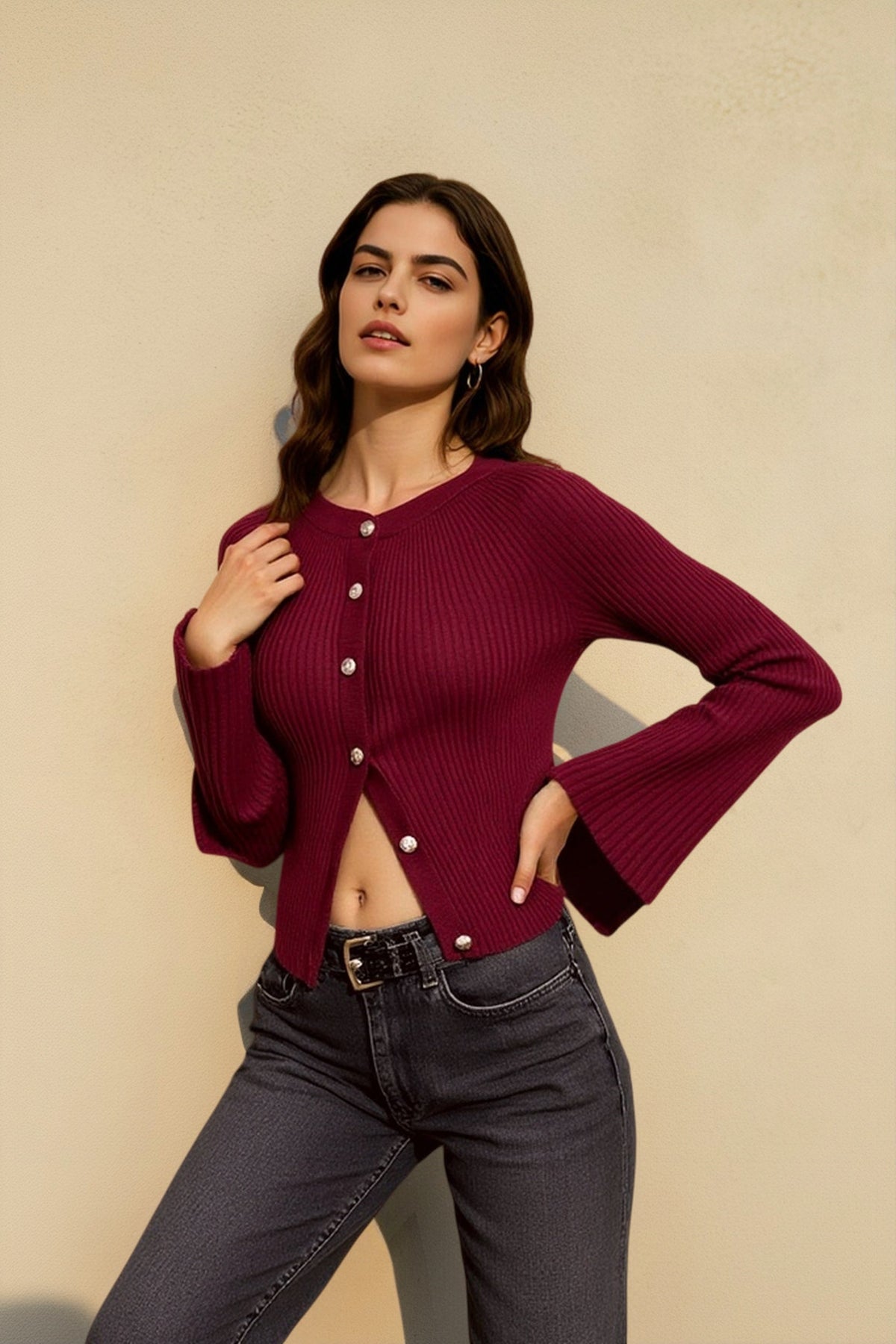 Ribbed Knit Cardigan