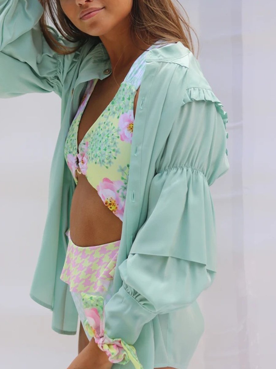 Printed One-piece Swimsuit - Fashionpara