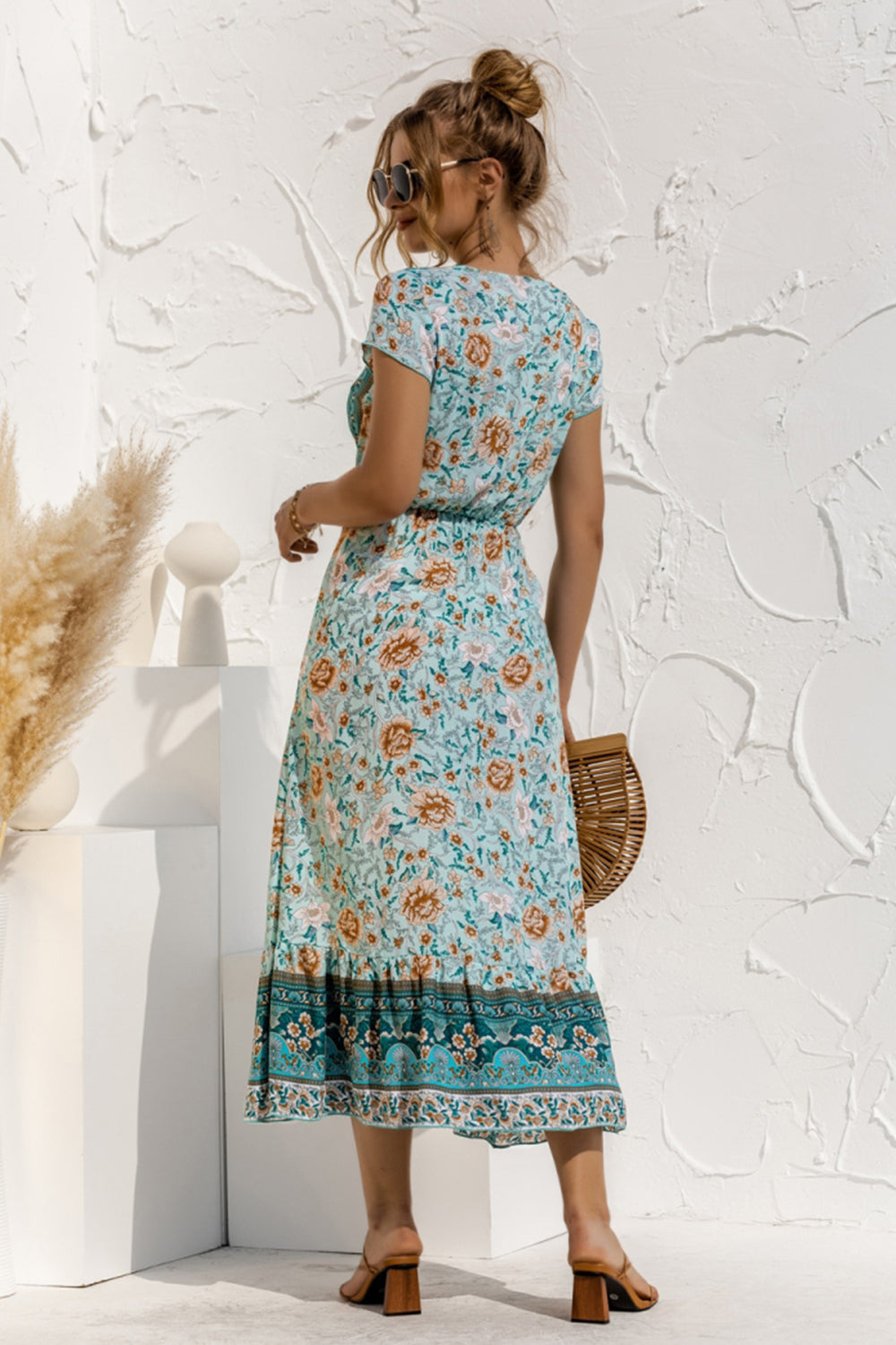 Floral Patchwork Long Dress - Fashionpara