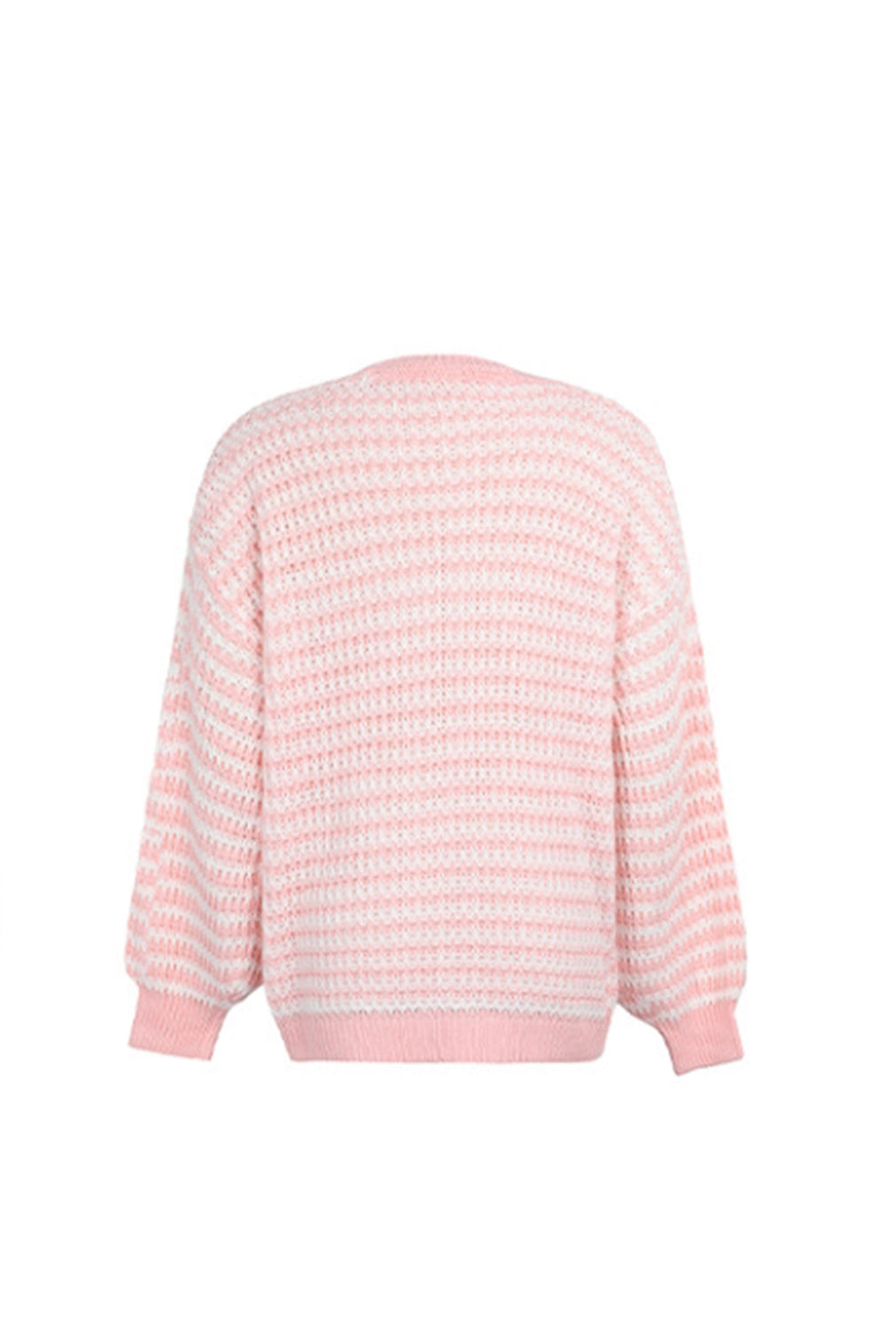 RadyRin V-Neck Striped Sweater for Effortless Elegance