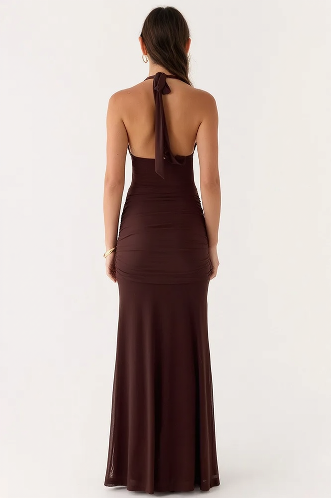Backless Halter-Neck Bodycon Dress