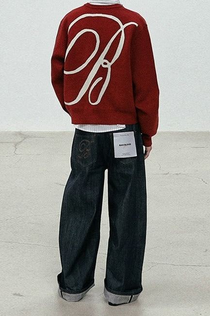 Casual Vintage Crew Neck Sweater 13