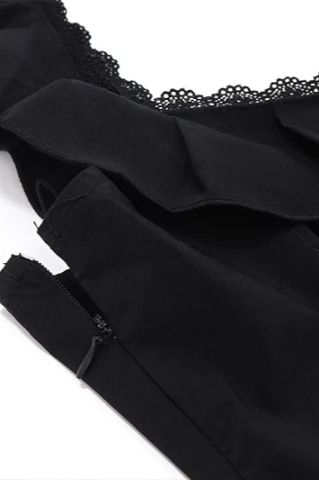 Square Neck Corset Pleated Fit & Flare Mini Dress