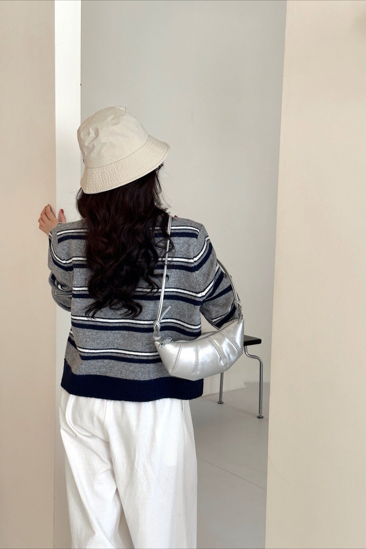 Colorblock Striped Knit Sweater