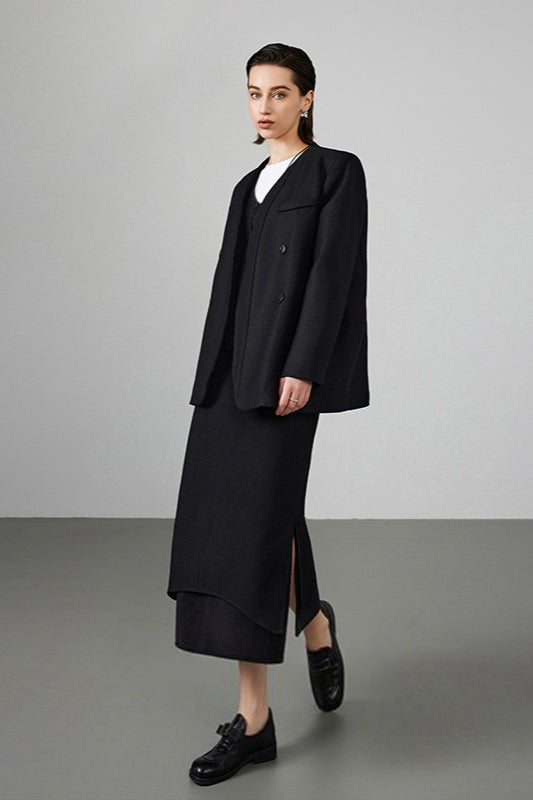 Wool Double Breasted Blazer 4