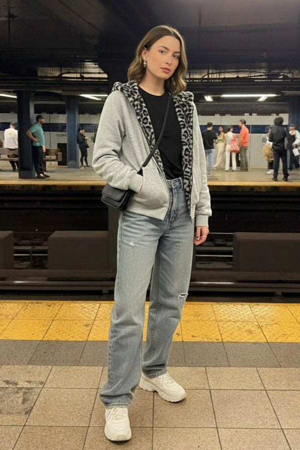 Unisex Leopard Street Hoodie