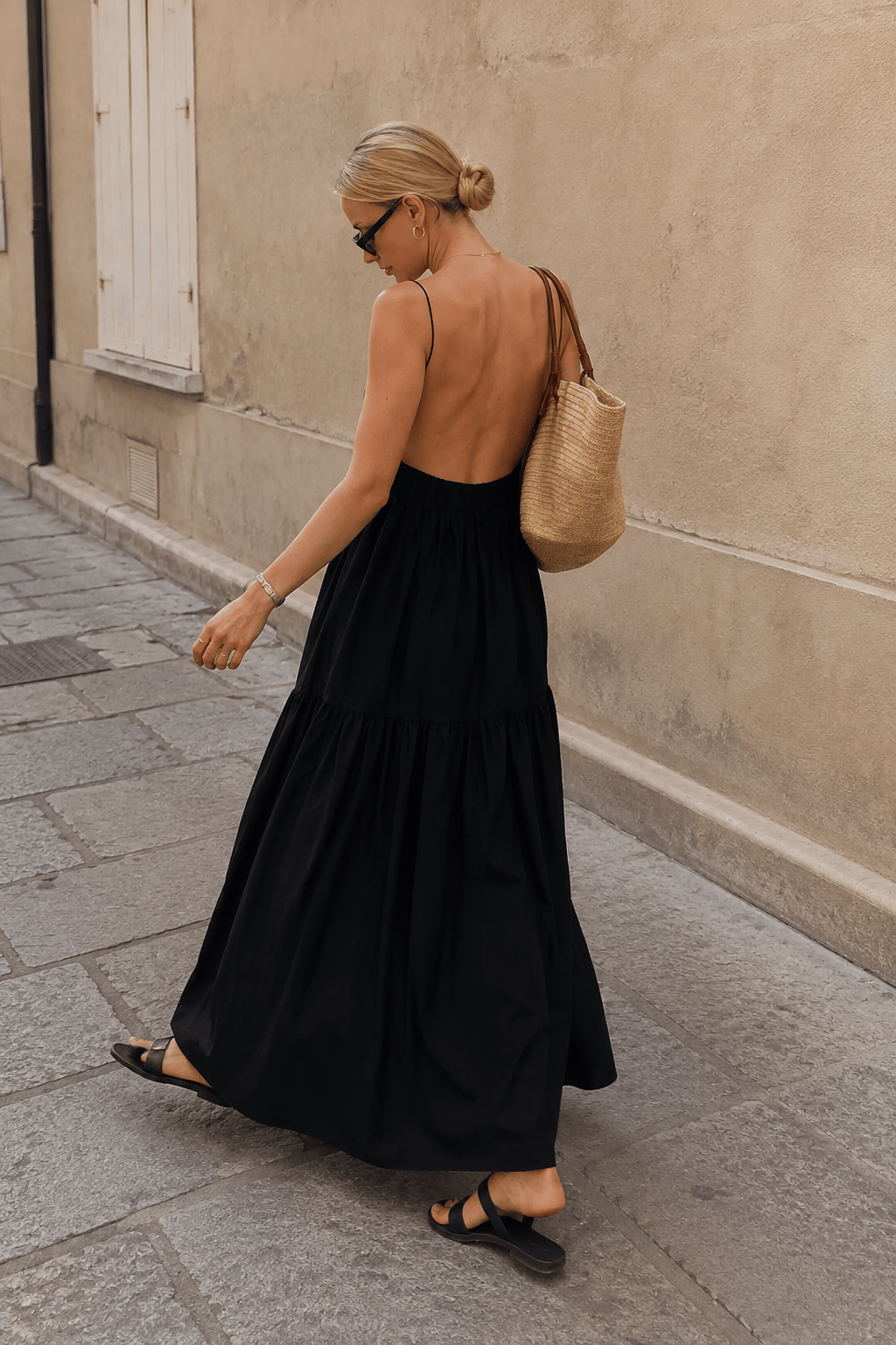 Tiered Scoop Neck Spaghetti Strap Maxi Dress 2